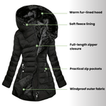 Alejandra | Abrigo acolchado impermeable con capucha