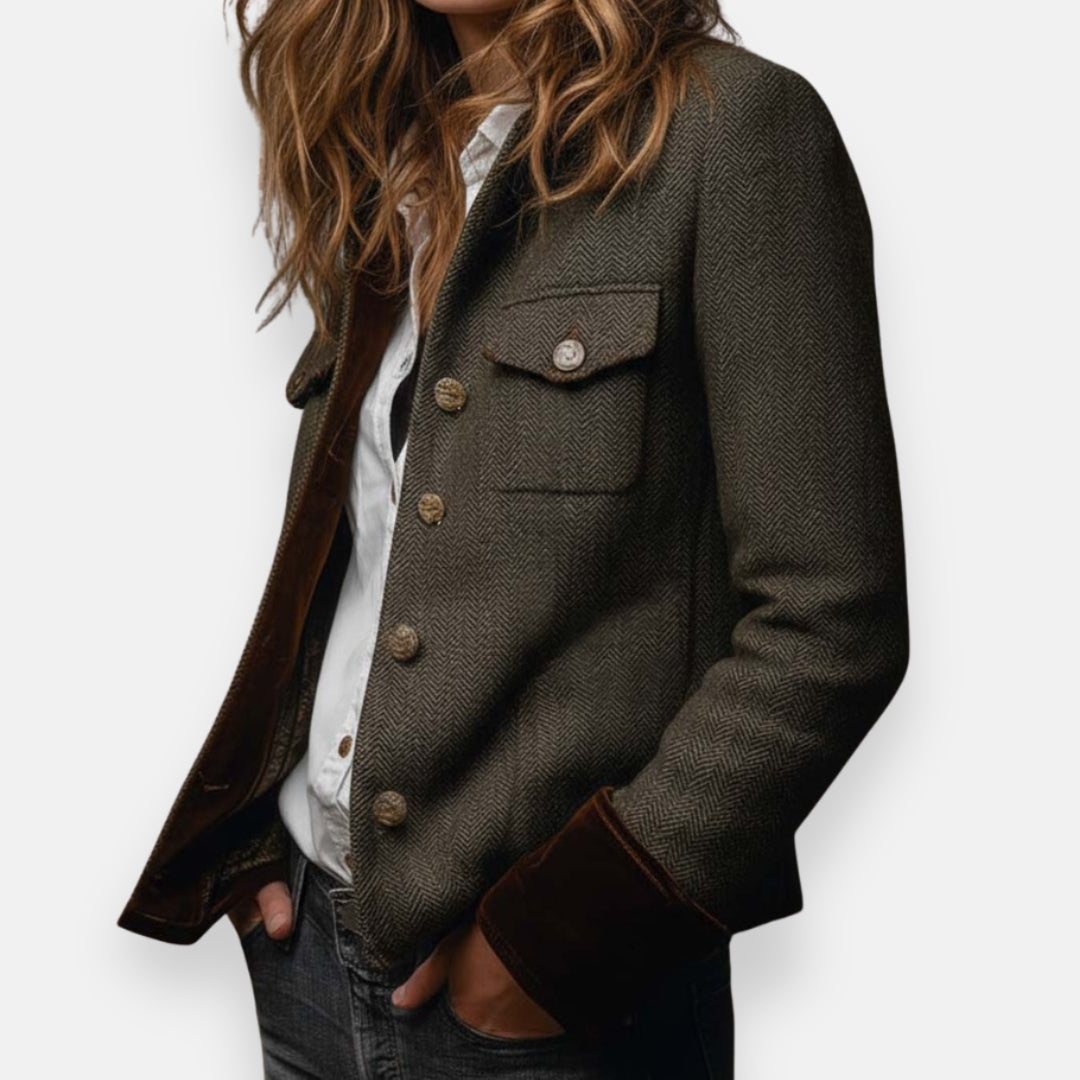Ana | Chaqueta elegante con detalles de terciopelo