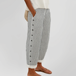 Caitlin | Pantalones a Rayas Elegantes con Botones