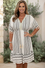 Silvia | Vestido estampado escote V