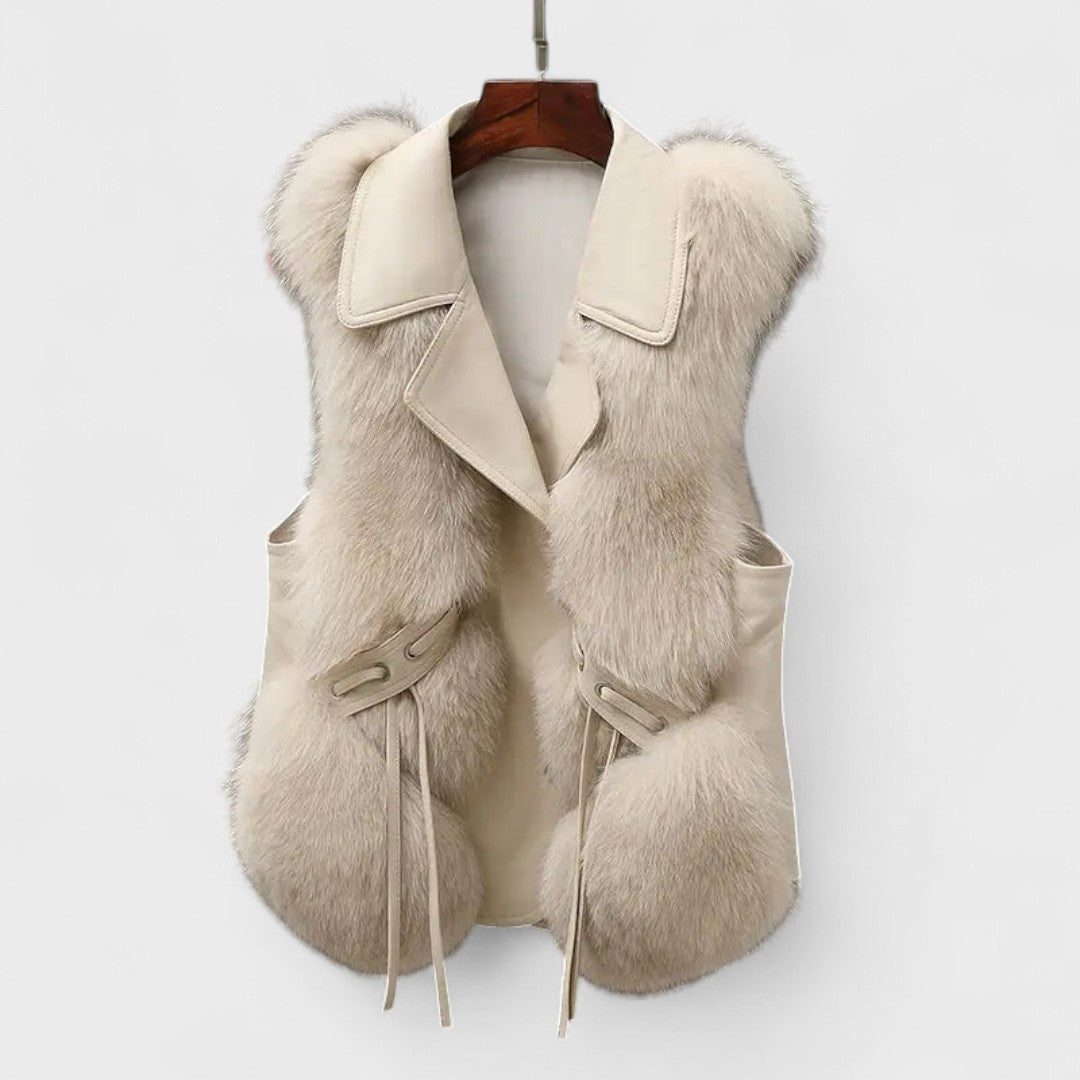 Maeva | Chaleco de cuero elegante