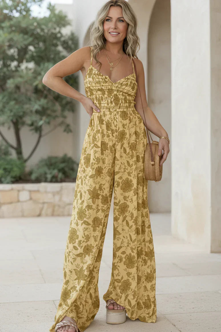 Mariana | Mono floral pierna ancha