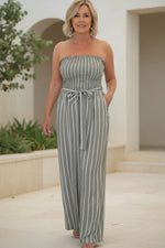 Itzel | Mono strapless pierna ancha