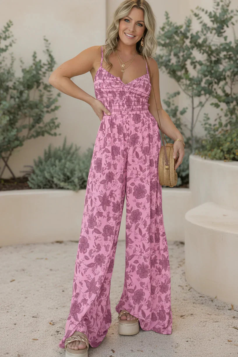 Mariana | Mono floral pierna ancha