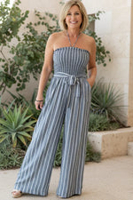 Itzel | Mono strapless pierna ancha