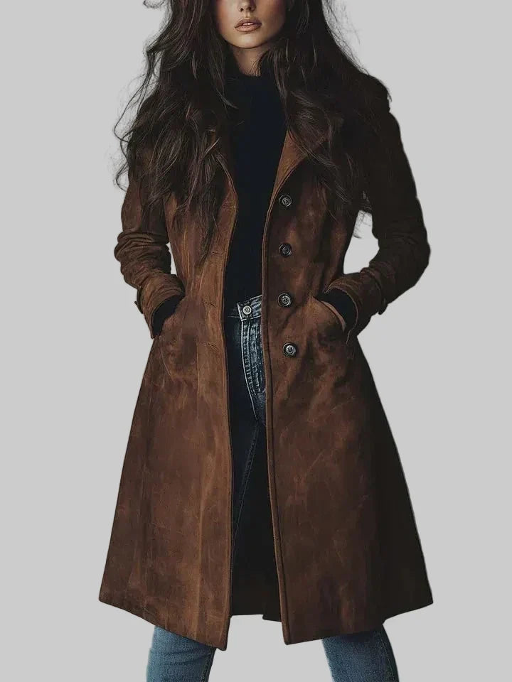 Gina | Abrigo con textura de ante
