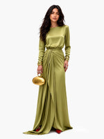 Sofia | Elegante Vestido Maxi de Satén Drapeado