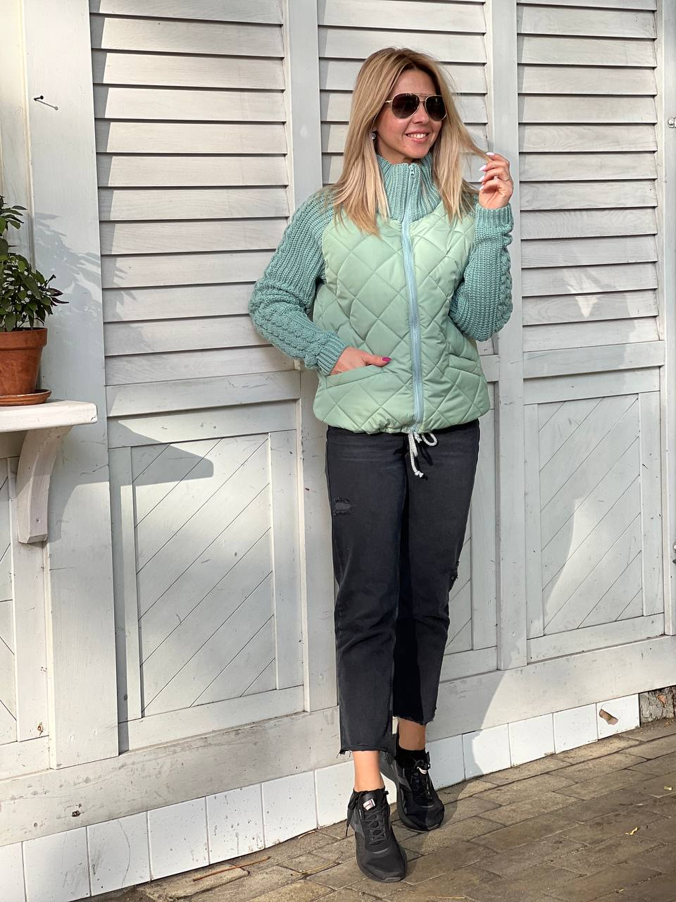 Martina | Chaqueta patchwork de punto