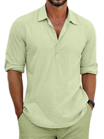 Archie | Camisa clásica de mezcla algodón-lino atemporal