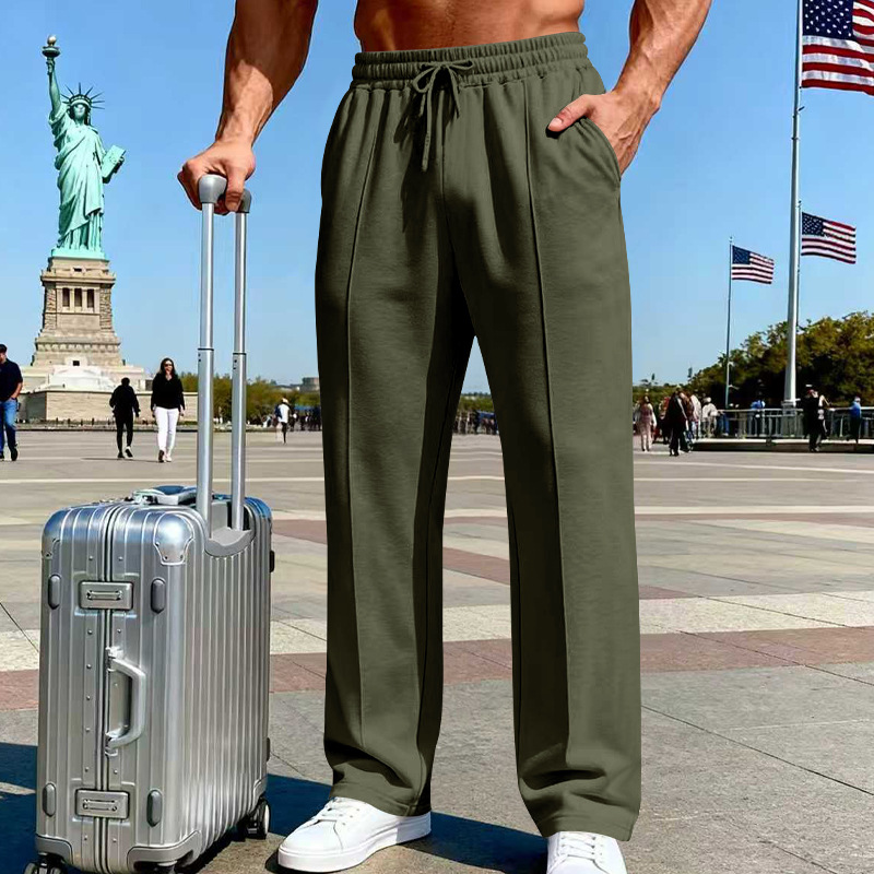 Mateo | Pantalones Rectos con Cordón Ajustable