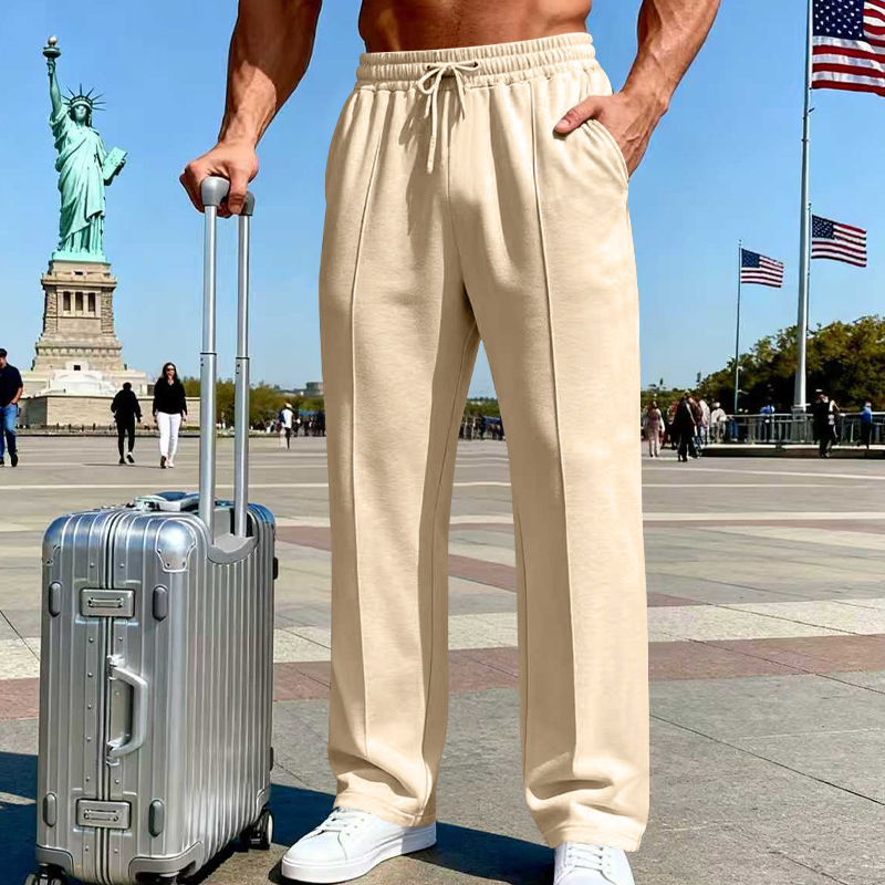 Mateo | Pantalones Rectos con Cordón Ajustable