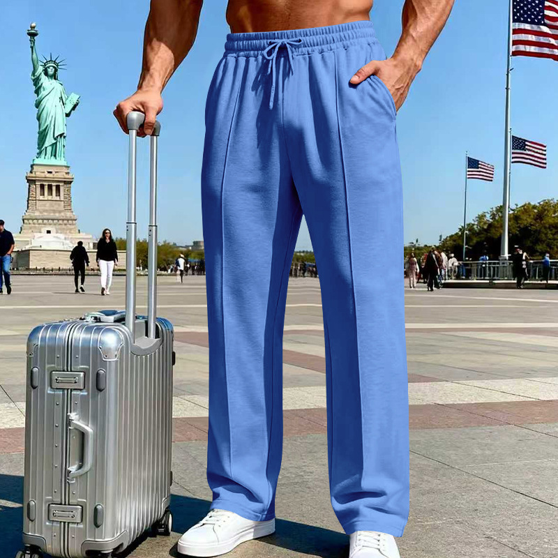 Mateo | Pantalones Rectos con Cordón Ajustable