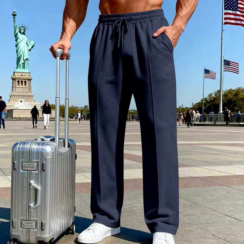 Mateo | Pantalones Rectos con Cordón Ajustable