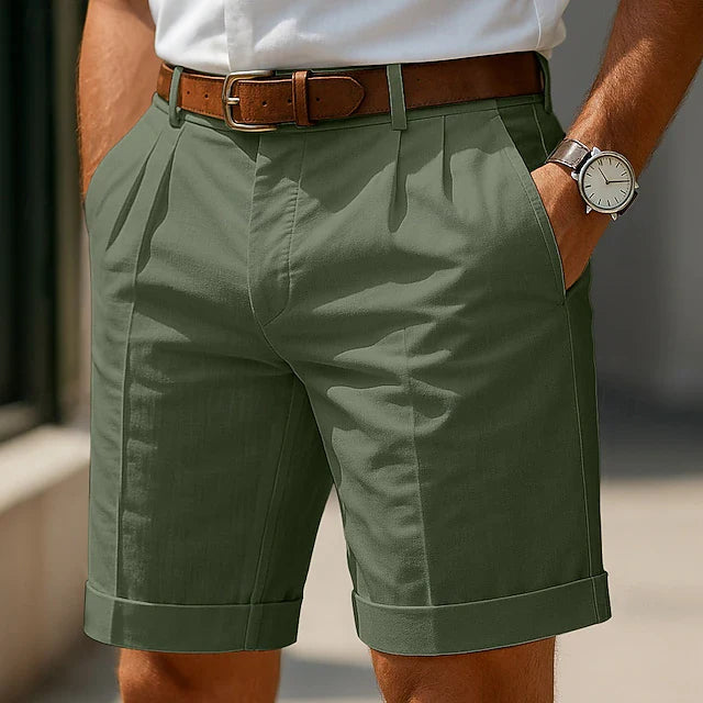 Cazel | Pantalón Corto Chino Plisado Premium
